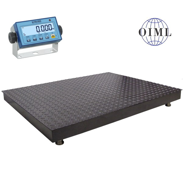 Podlahová váha LESAK 4T1215PLDFWL, 3000kg/1kg, 1250x1500mm, lak (Podlahová průmyslová váha v lakovaném provedení s vážním indikátorem DFWL)
